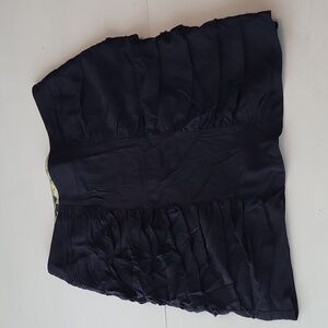 Leifsdottir navy ruffled mini skirt Size 2 black or deep navy stretchy
